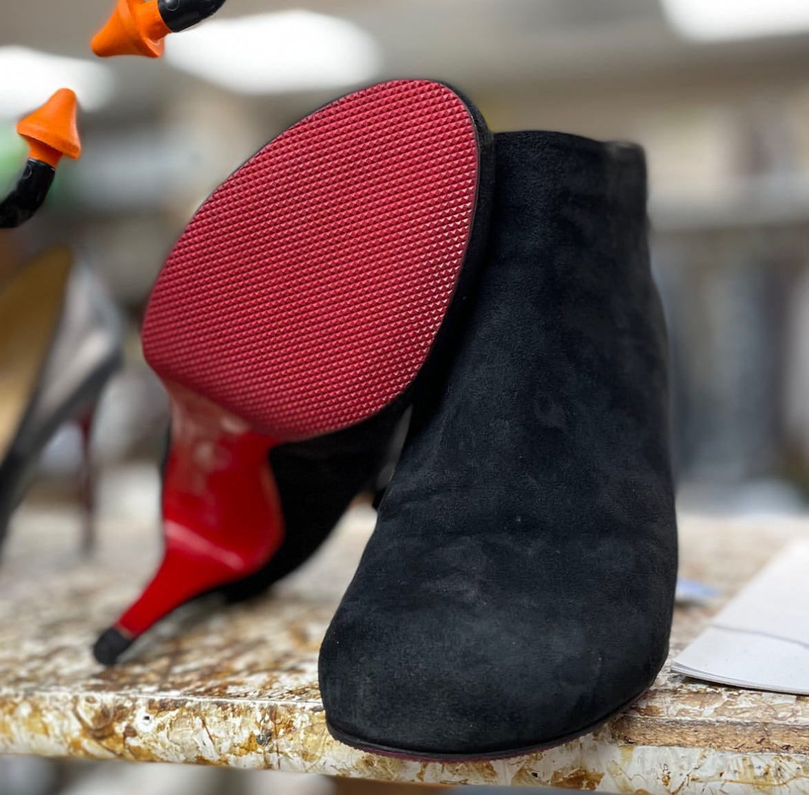 Belle round toe bootie christian worreid louboutin